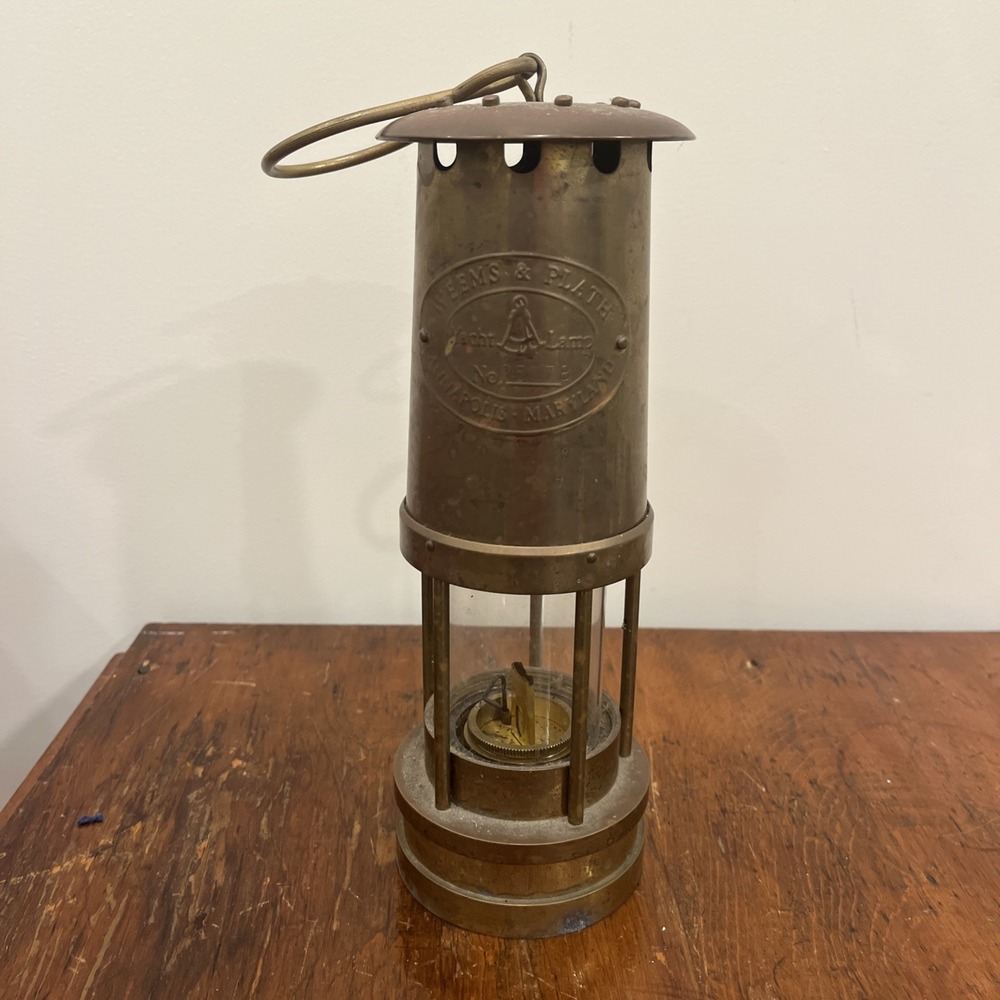 Weems & Plath Vintage Brass Yacht Lamp #2578 Marine Maritime Oil Lantern